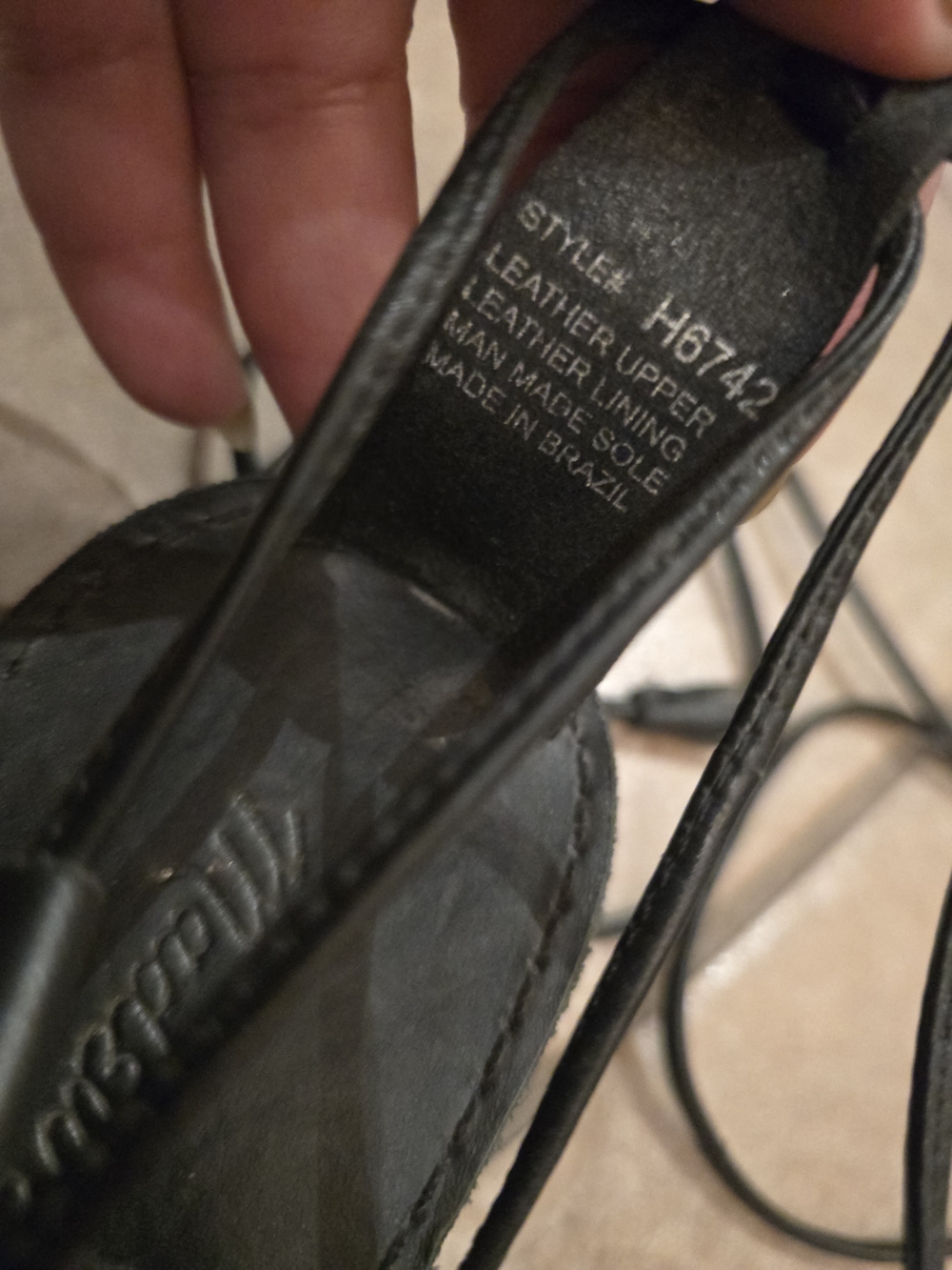 Madewell Black Lace-Up Leather Wrap Sandals - Picture 6 of 6
